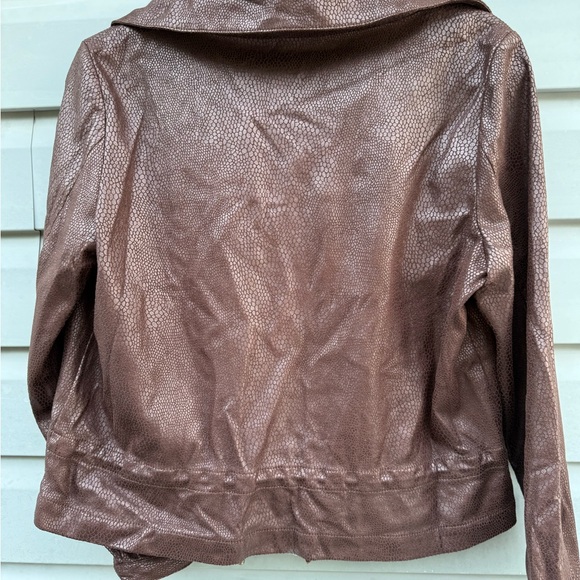 Ruby Rd. Chocolate Leather Jacket - Picture 4 of 6